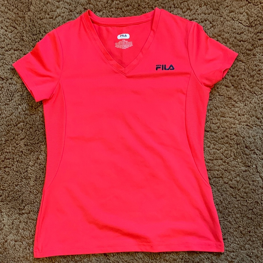 FILA sport shirt in bright pink/coral color
